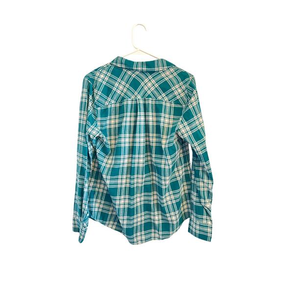 J.Crew Women’s Medium Green Plaid Button-Up Shirt – Long Sleeve - Picture 3 of 8